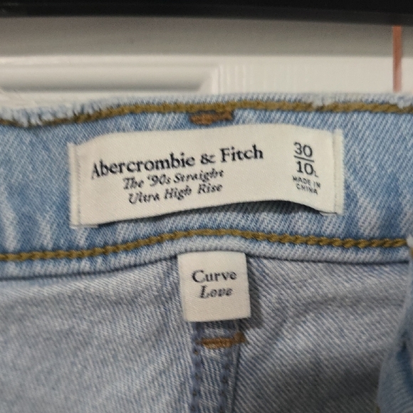 Abercrombie & Fitch Blue Straight Leg Jeans - Picture 4 of 6